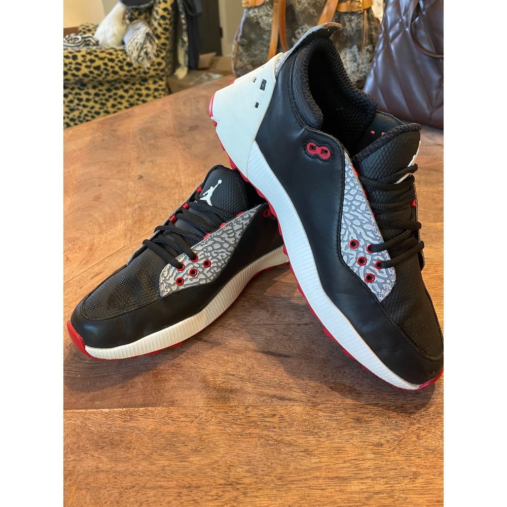 Nike Jordan ADG 2 Black Cement Golf Shoes Mens 9.5 CT7812-001 Elephant Print - Picture 4 of 7
